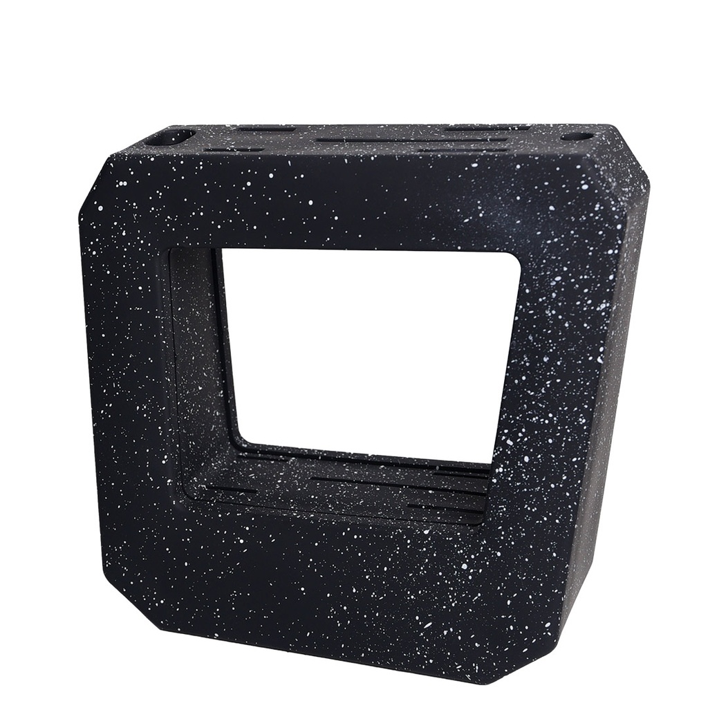 Ensemble 8 Pièces Couteaux avec Support Blanc Noir