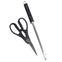 Ensemble 8 Pièces Couteaux avec Support Blanc Noir