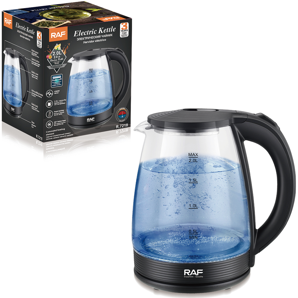 Bouilloire Electrique en Verre RAF 2,2L 2000w