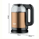 Bouilloire Electrique En Verre RAF 2L -1500 W Marron