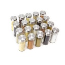 Set Porte Épices 21 Pièces Avec Support Tournant Argent