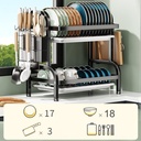 Egouttoir Vaisselle Cuisine Noir Blanc