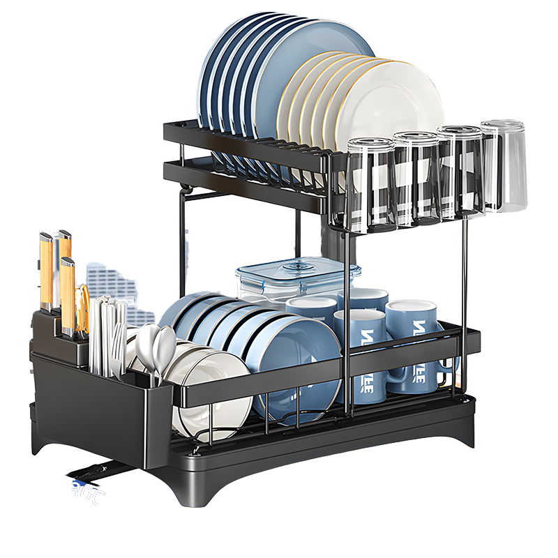 Egouttoir Vaisselle Cuisine Noir