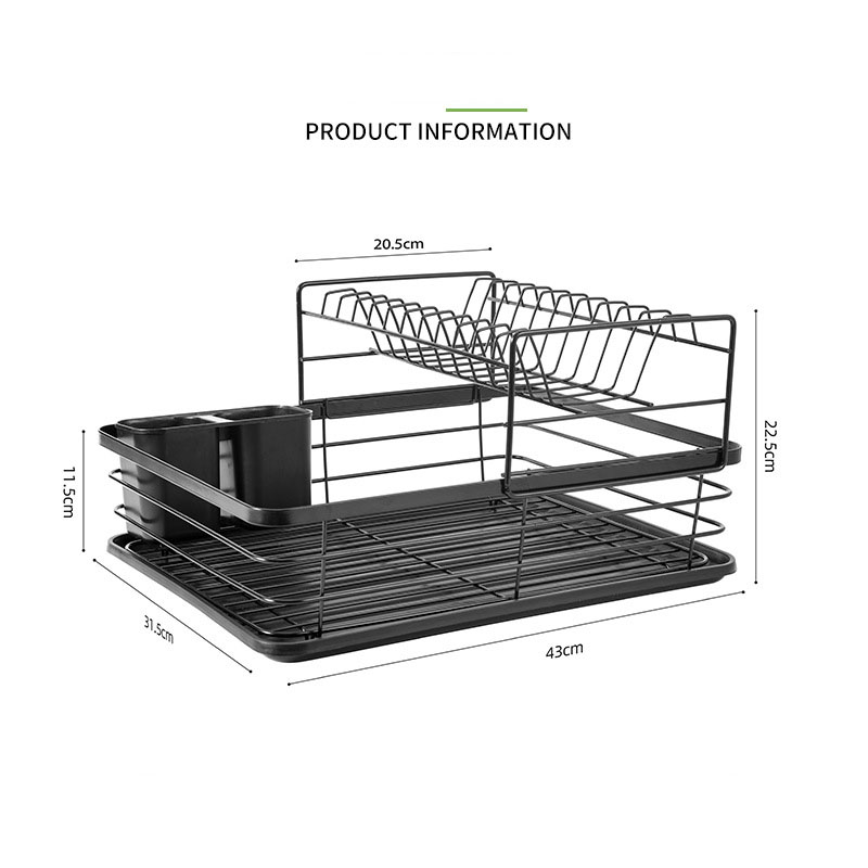 Egouttoir Vaisselle Cuisine Noir