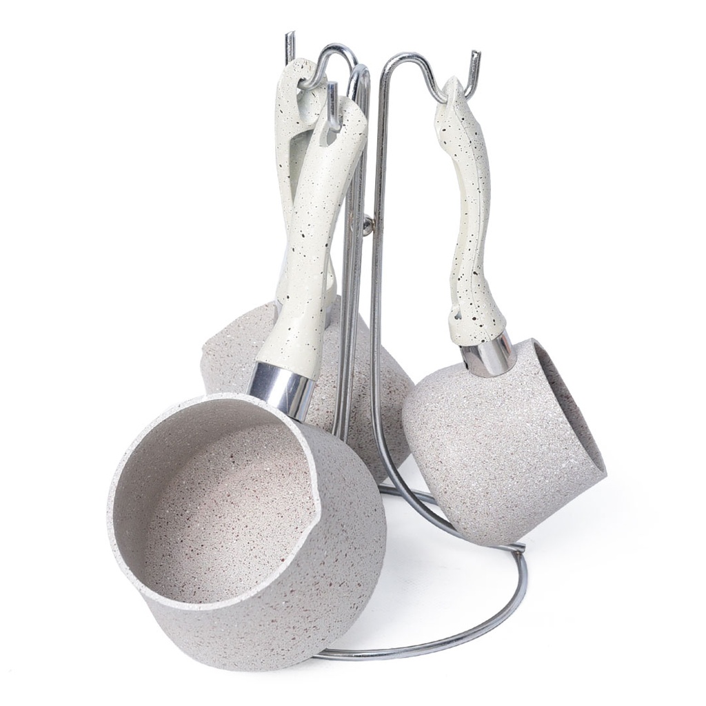 Batterie de Cuisine 22 Pièces Granite Golden House Blanc Cassé