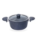 Batterie de Cuisine 22 Pièces Granite Golden House Bleu Nuit