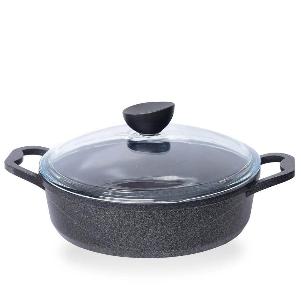 Batterie De Cuisine Vivaldi Akda 7 Pièces Granite Bleu Nuit