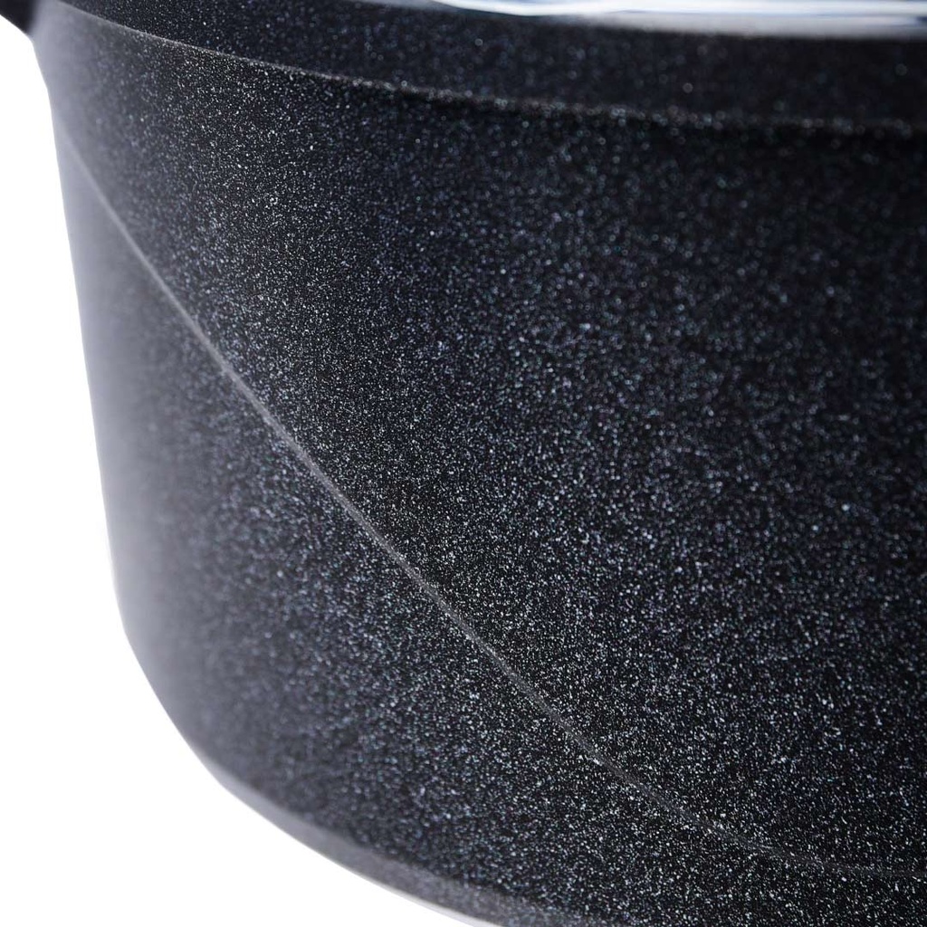 Batterie De Cuisine Vivaldi Akda 7 Pièces Granite Bleu Nuit