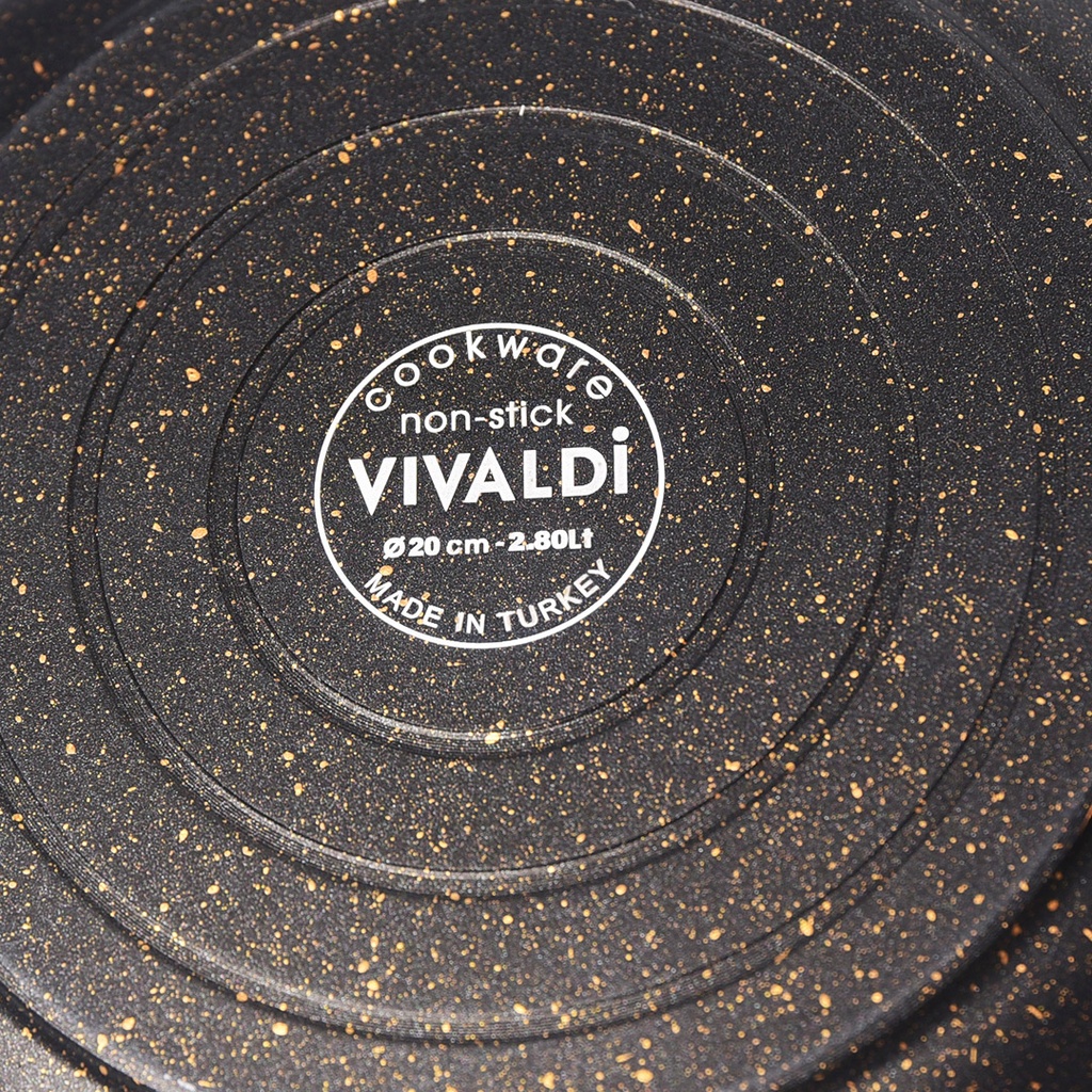 Batterie De Cuisine Vivaldi Babil 7 Pièces Granite Noir