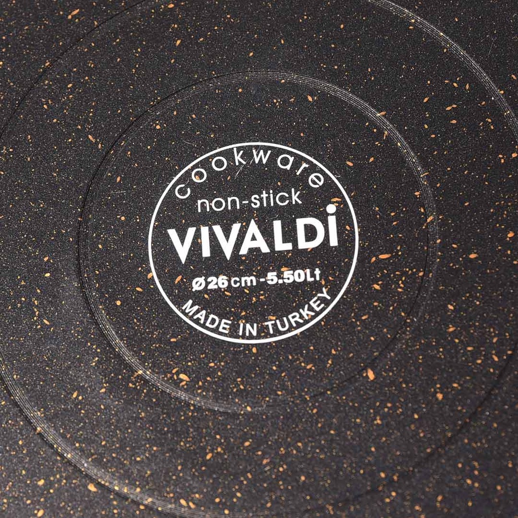 Batterie De Cuisine Vivaldi Babil 7 Pièces Granite Noir