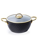 Batterie De Cuisine Vivaldi Lidya Diamond 9 Pièces Granite Noir