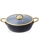 Batterie De Cuisine Vivaldi Lidya Diamond 9 Pièces Granite Noir