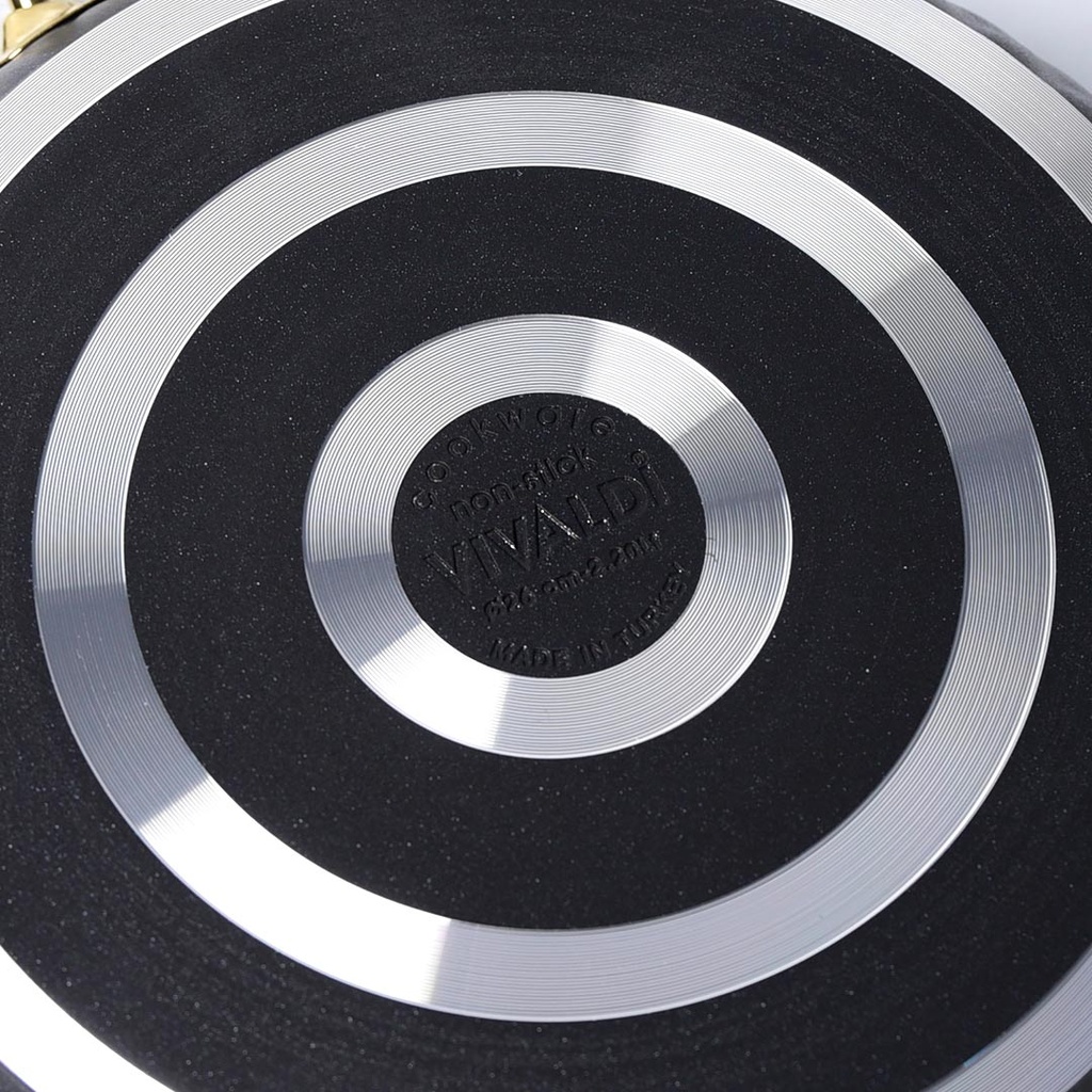 Batterie De Cuisine Vivaldi Lidya Diamond 9 Pièces Granite Noir