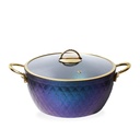 Batterie De Cuisine Vivaldi Lidya Diamond 9 Pièces Granite Bleu