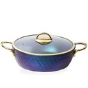 Batterie De Cuisine Vivaldi Lidya Diamond 9 Pièces Granite Bleu