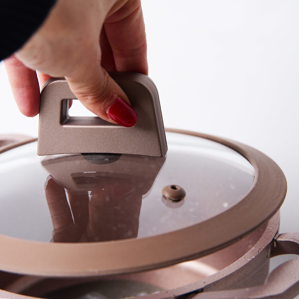 Batterie De Cuisine Vivaldi Reby 12 Pièces Granite Rose Gold