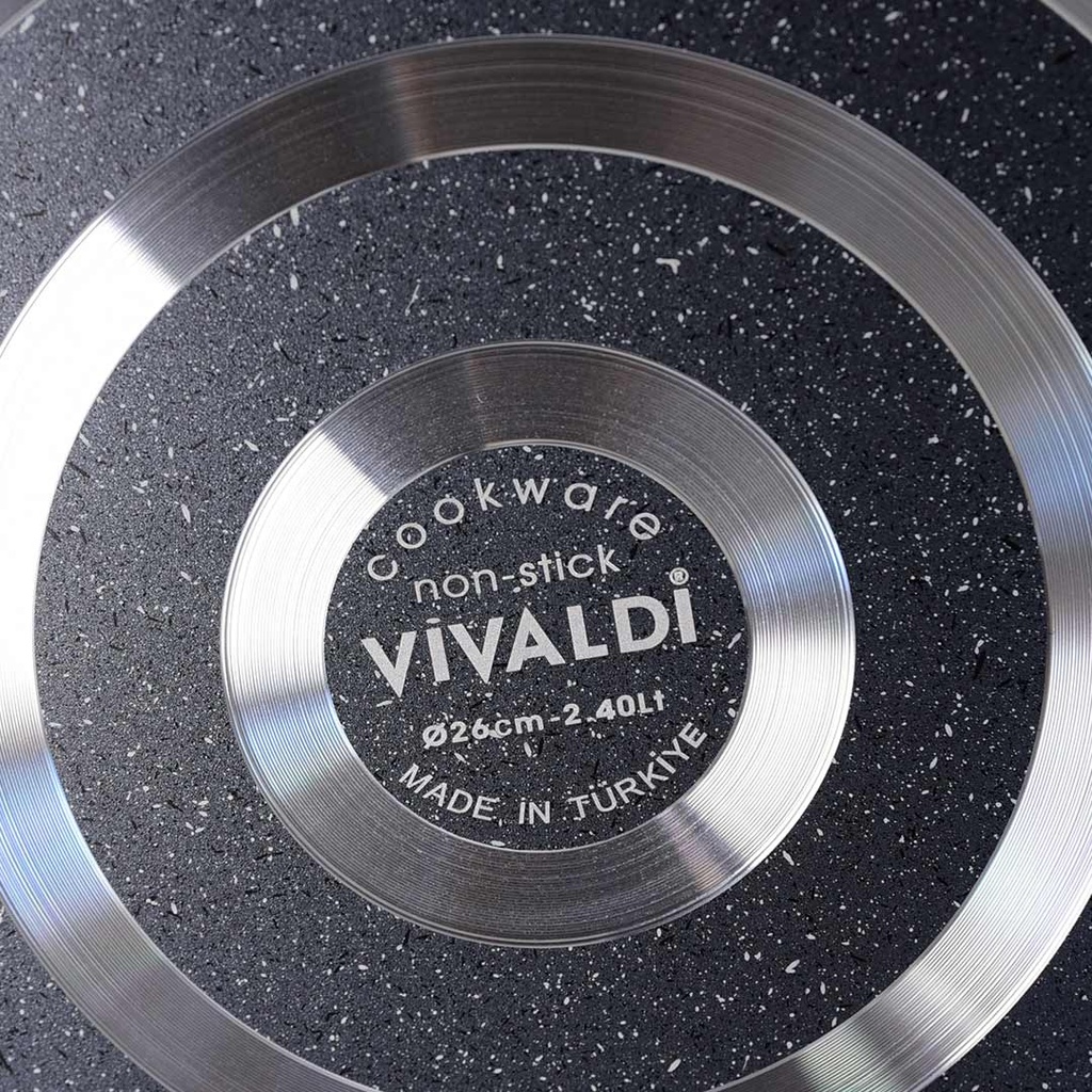 Batterie De Cuisine Vivaldi  24 Pieces En Granite Gris