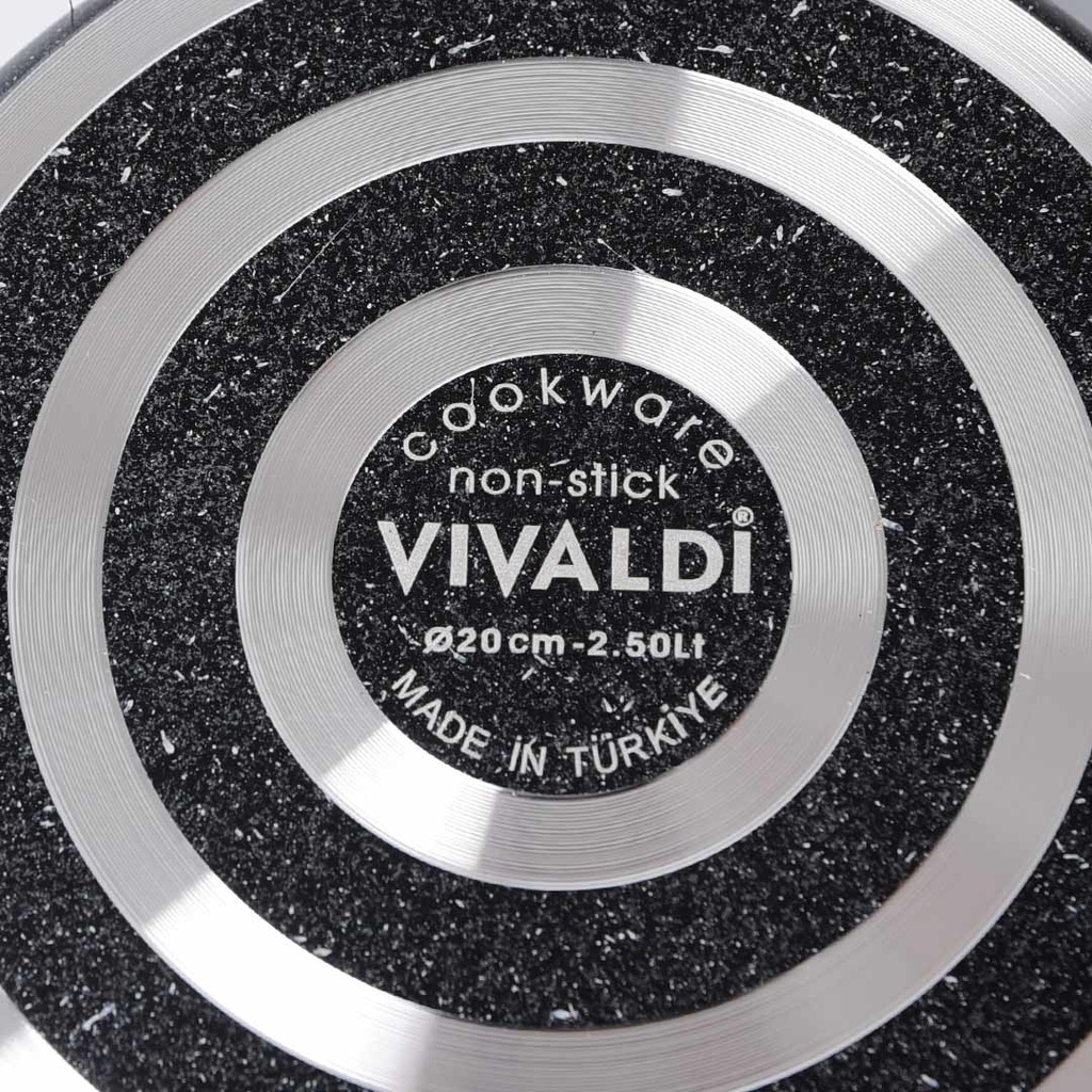 Batterie De Cuisine Vivaldi  20 Pieces En Granite Gris