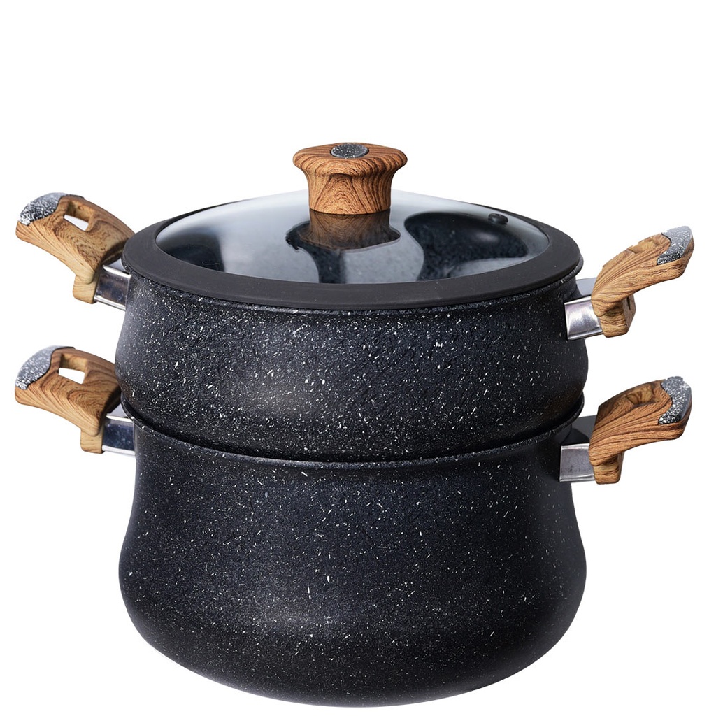 Batterie De Cuisine Vivaldi  24 Pieces En Granite Noir