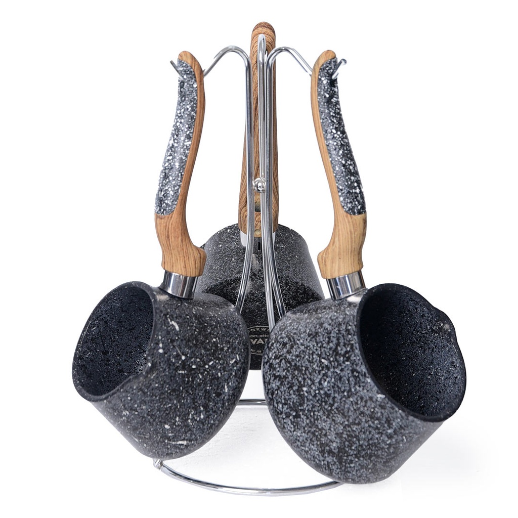 Batterie De Cuisine Vivaldi  24 Pieces En Granite Noir