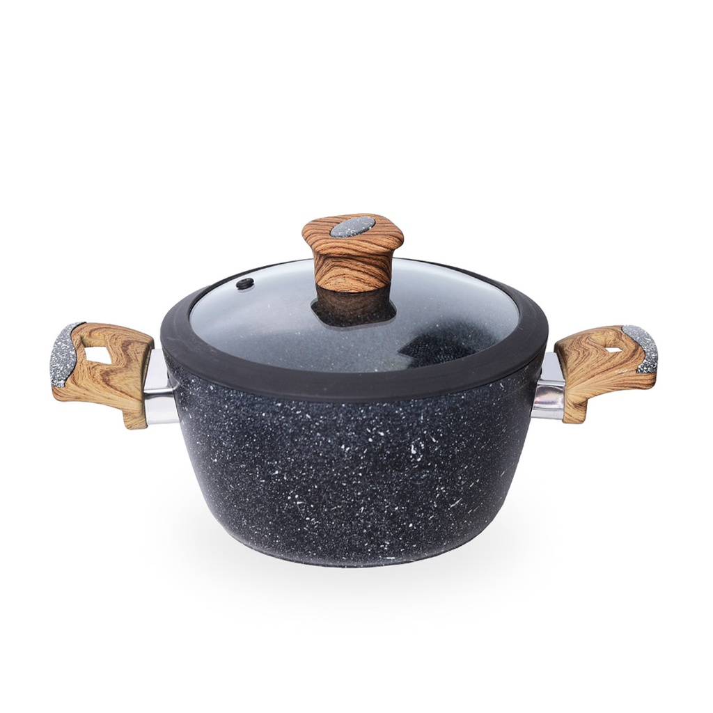 Batterie De Cuisine Vivaldi  24 Pieces En Granite Noir