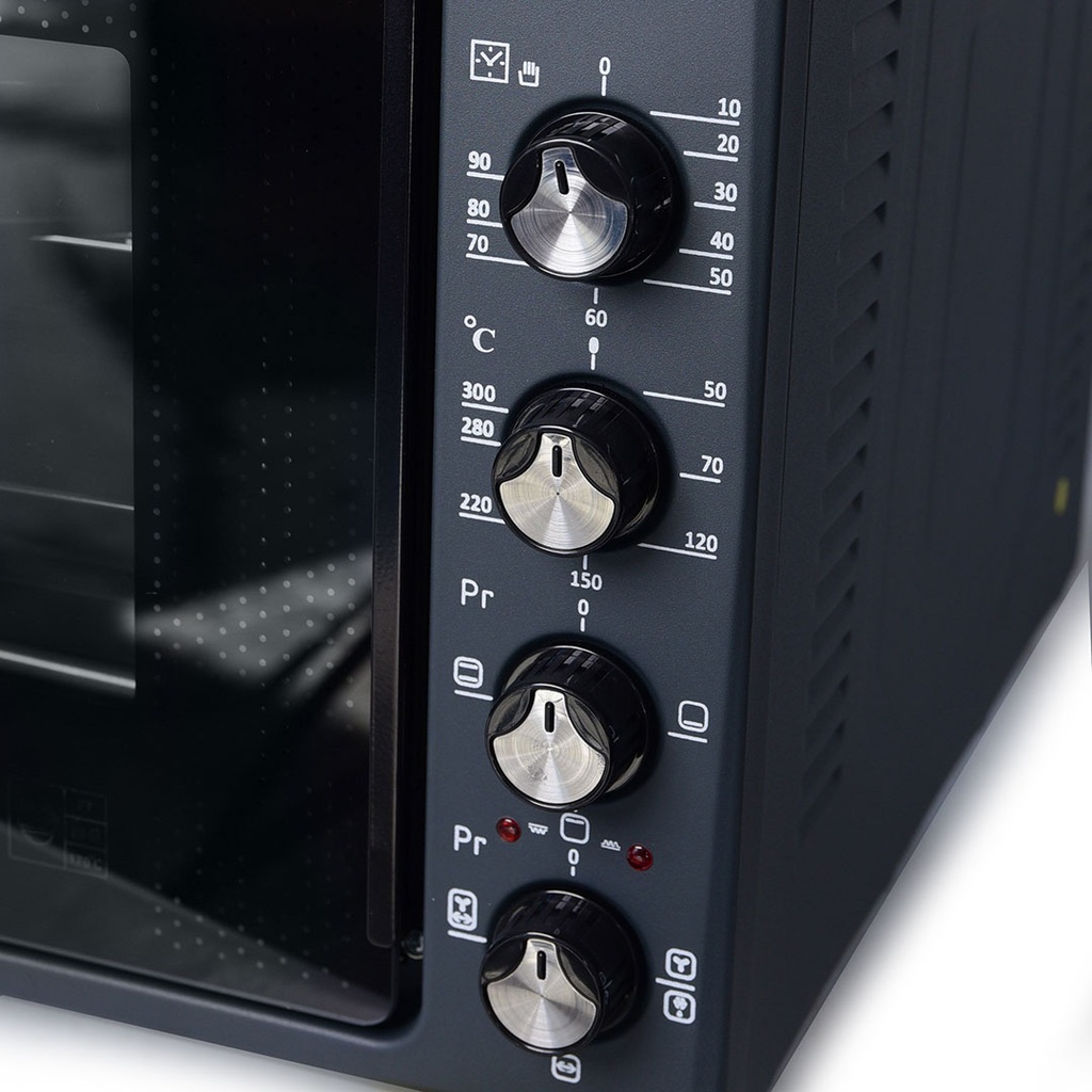 Four Électrique Avec Turbo Fan Enzo 70L Gris Charbon