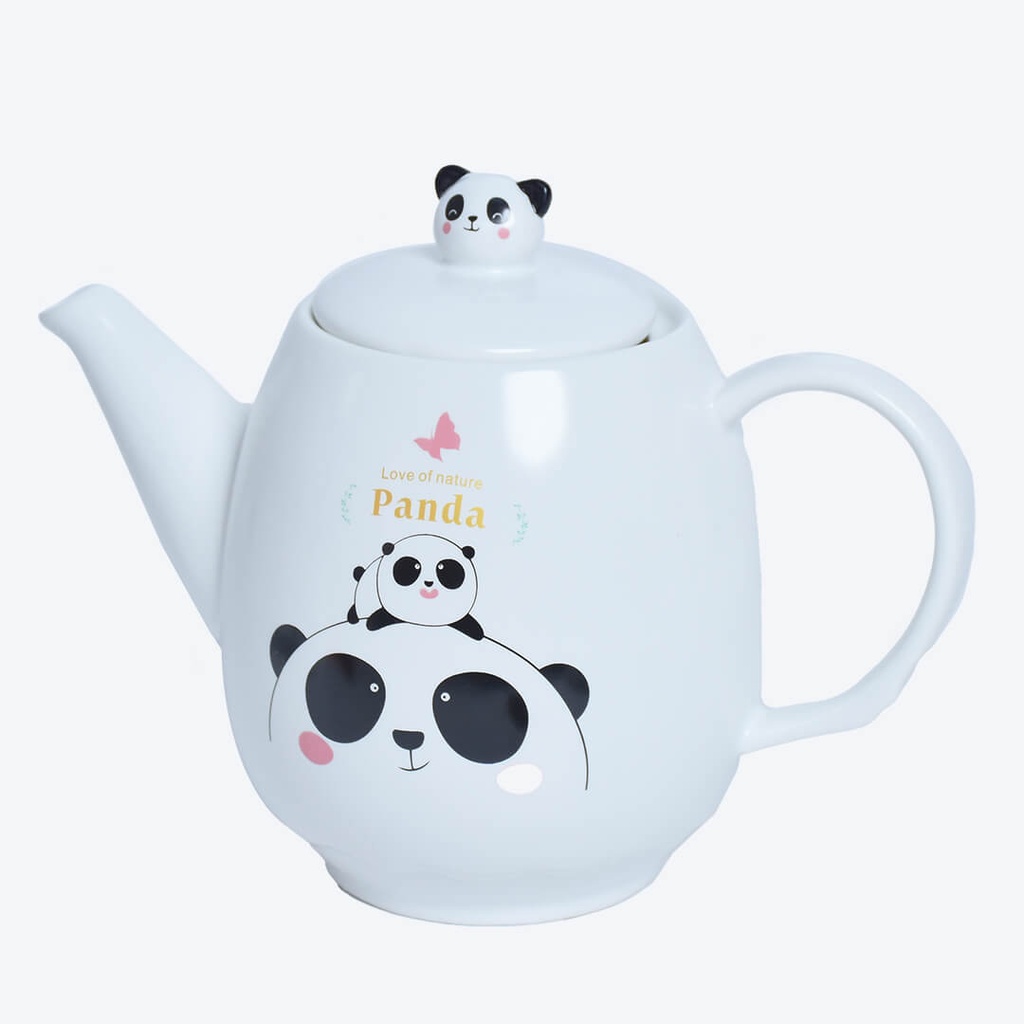 Service à Café Au Lait En Céramique Panda Pour 6 Personnes - 9 Pièces