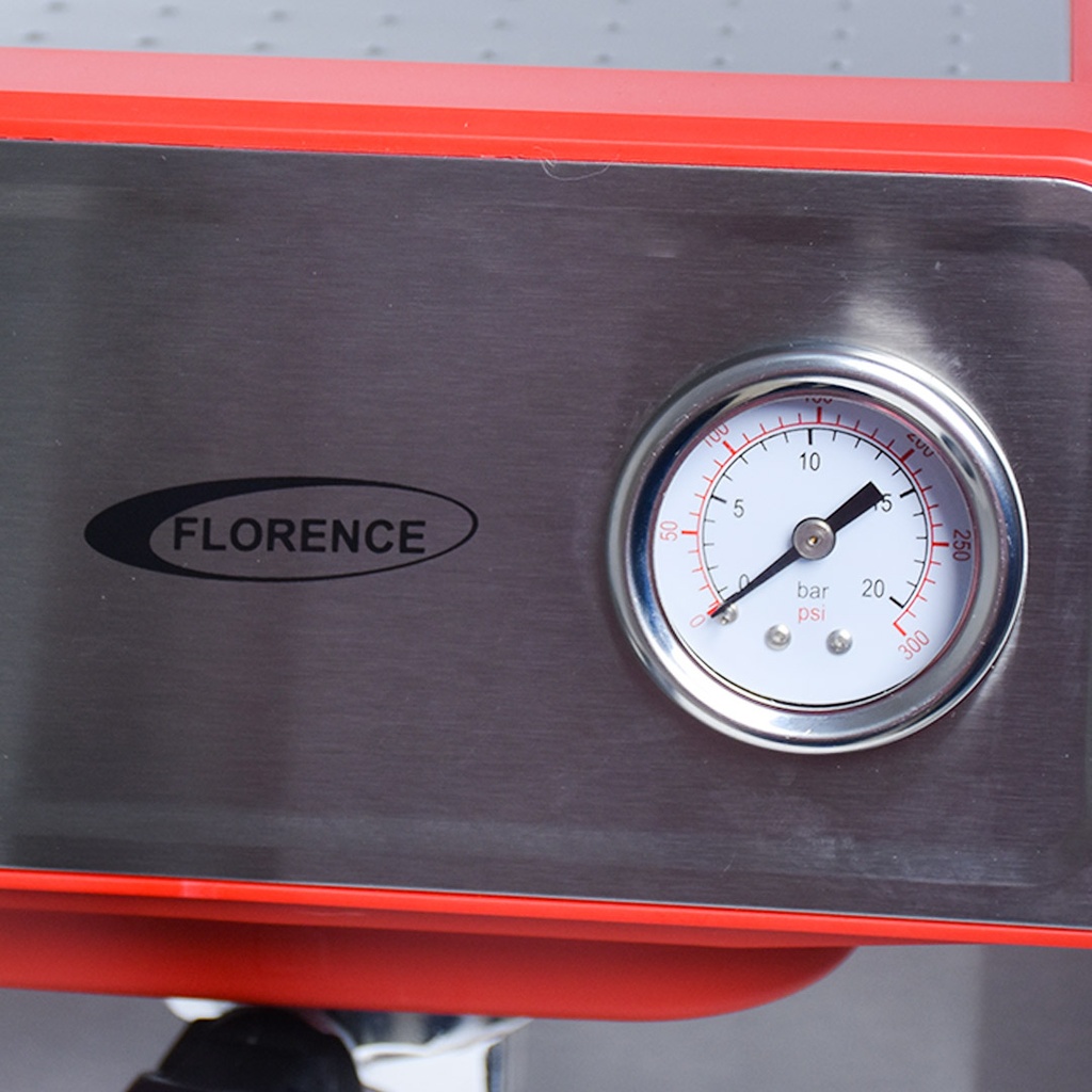 Machine À Café Expresso Cappuccino Latté Florence 1200W 1,6 L Rouge