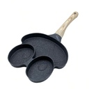 Poêle Granite Œufs Et Pancakes 3 Trou Noir