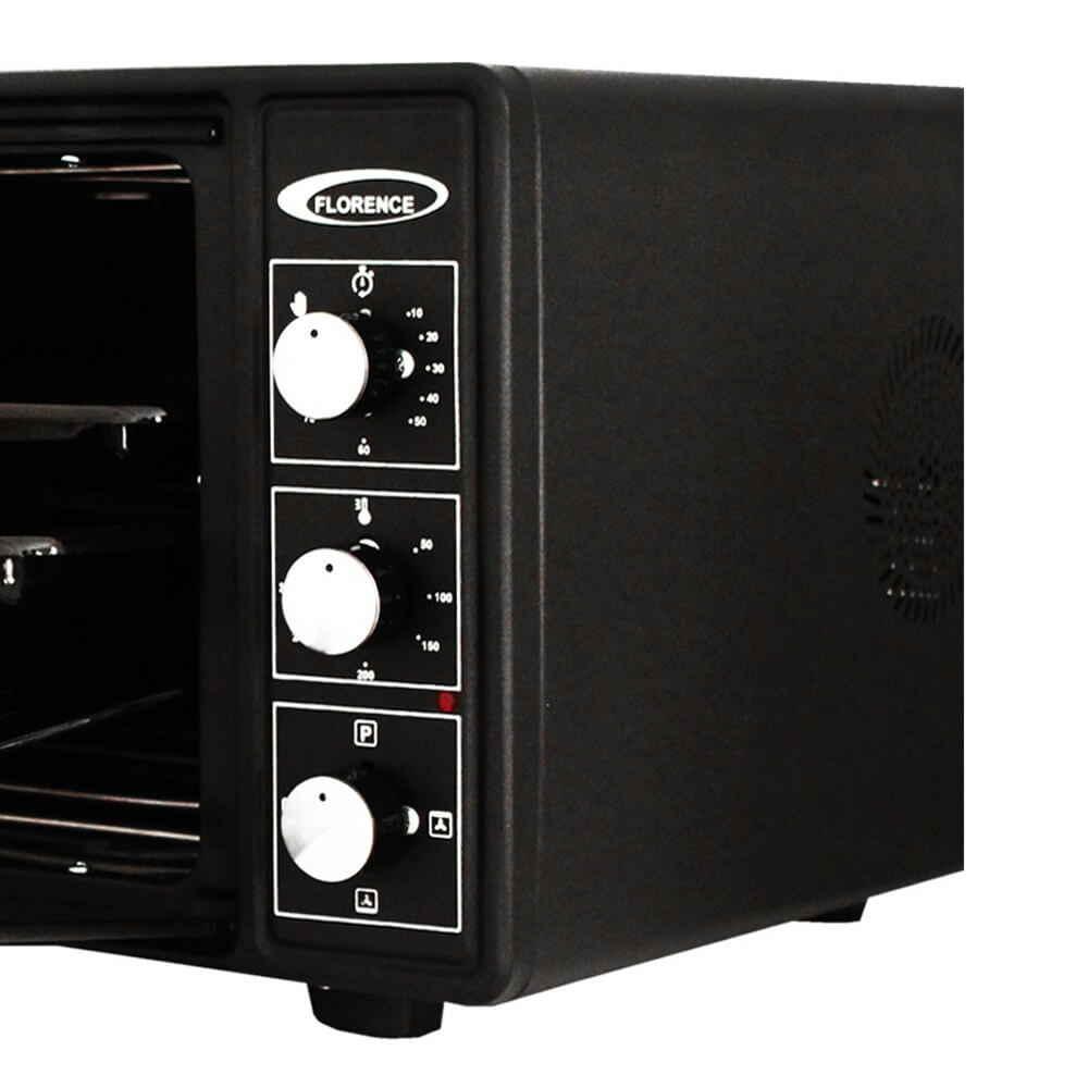 Four Électrique Florence Chaleur Tournante 1500W-45 Litres Noir