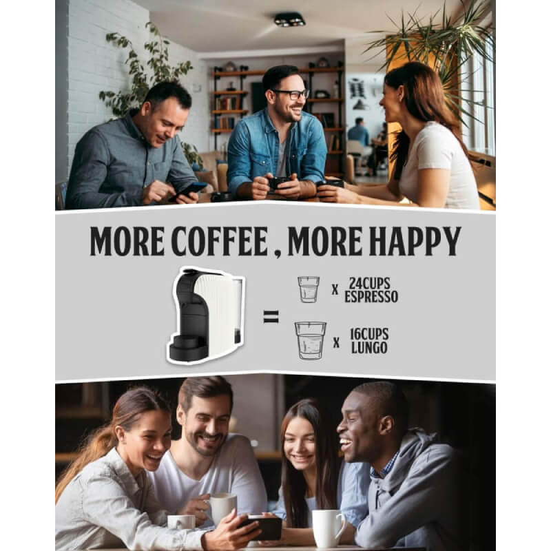 Machine café à capsule Nespresso Florence -1400W 1000 ml Blanc