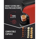 Machine café à capsule Nespresso Florence-1400W 1000 ml Rouge