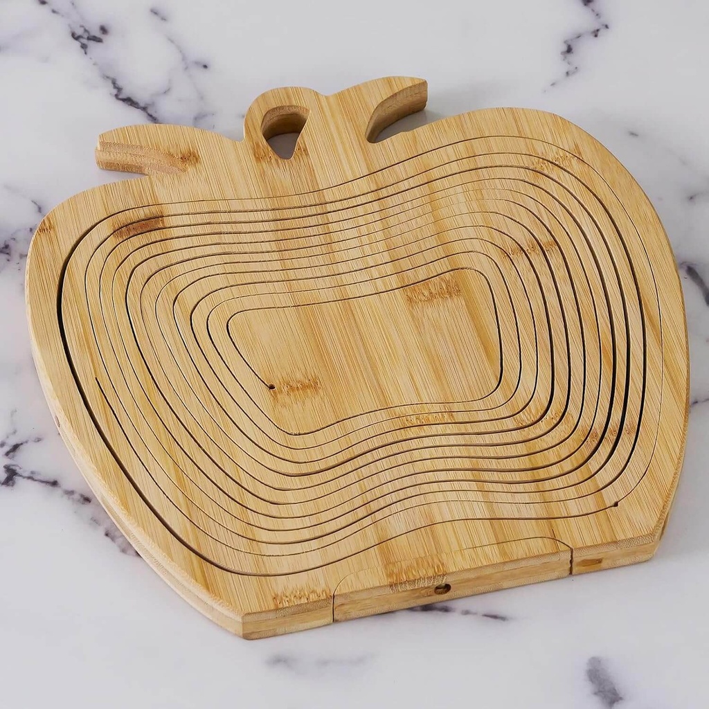 Panier À Fruits En Bois Décoratif Pliable En Forme Pomme