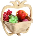 Panier À Fruits En Bois Décoratif Pliable En Forme Pomme