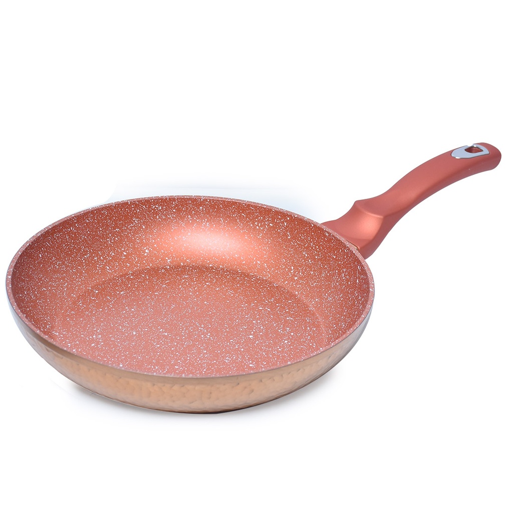 Set De 3 Poêles Granite Golden House - 20 cm - 24 cm - 28 cm - Effet Cuivre