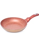 Set De 3 Poêles Granite Golden House - 20 cm - 24 cm - 28 cm - Effet Cuivre