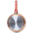 Set De 3 Poêles Granite Golden House - 20 cm - 24 cm - 28 cm - Effet Cuivre