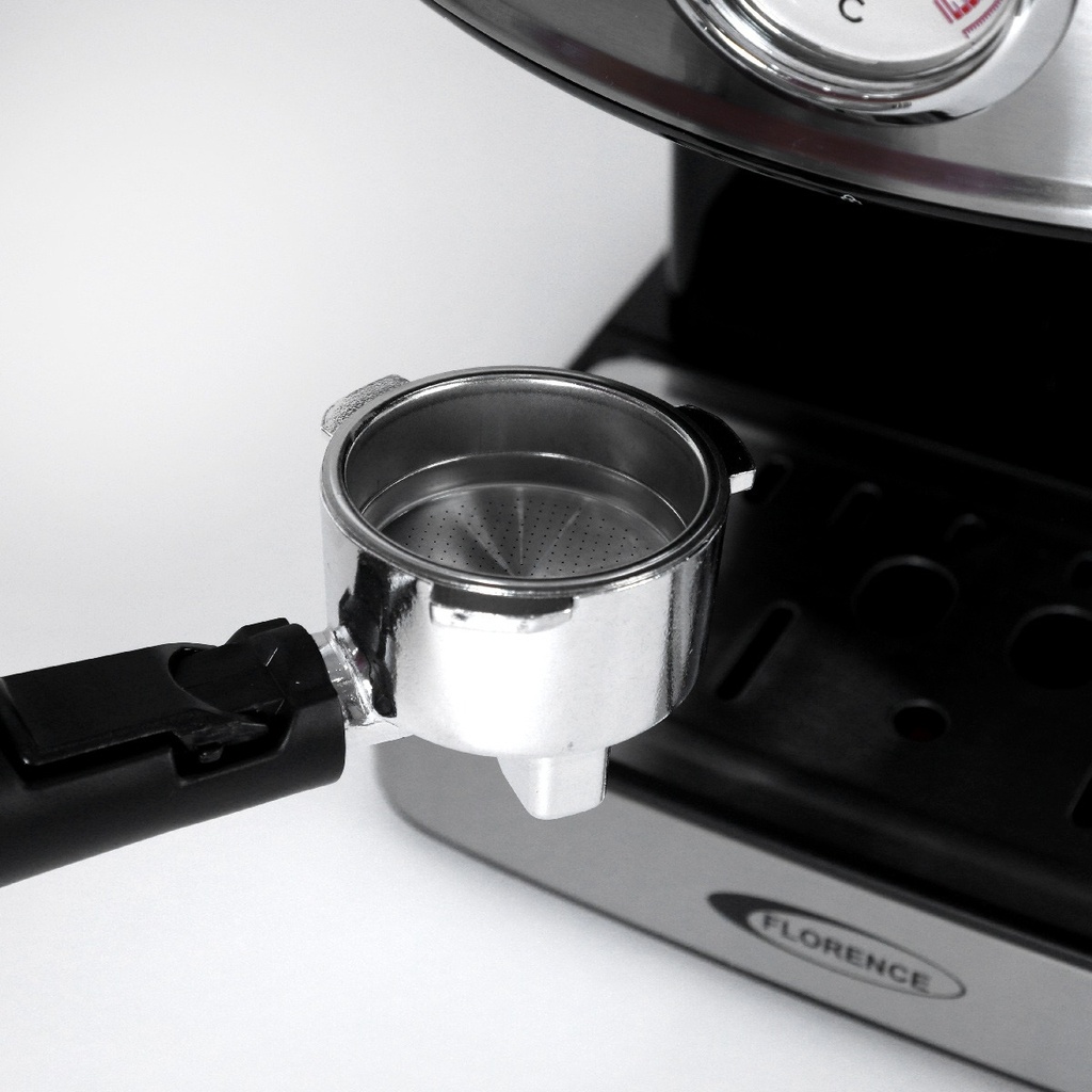 Machine À Café Expresso Cappuccino Latté Florence1200W 1,5 L Noir  