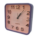 Horloge De Table Quartz Forme Carré - Réveil - Rose