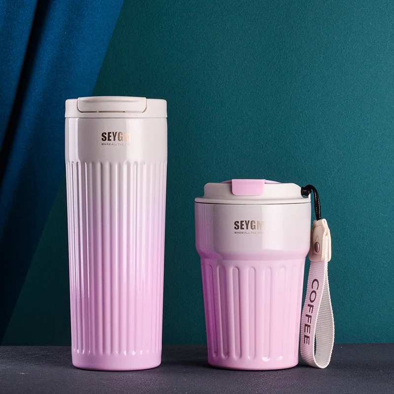 Mug Thermos Seygm en acier inoxydable 400ml - Rose