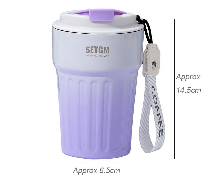 Mug Thermos Seygm en acier inoxydable 400ml - Violet