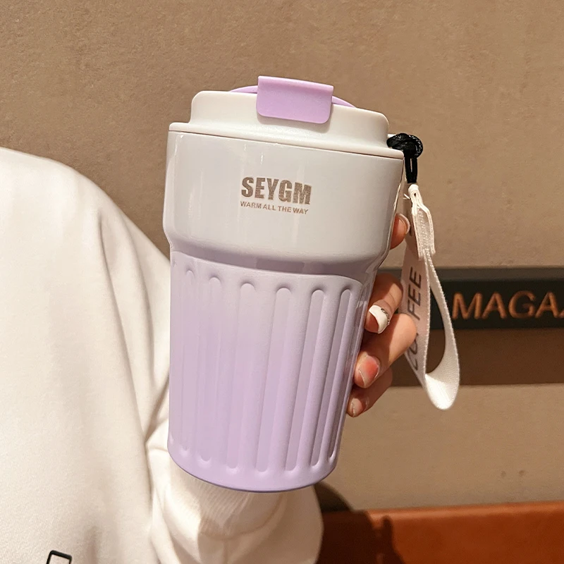 Mug Thermos Seygm en acier inoxydable 400ml - Violet