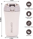 Mug Thermos Coffee en acier inoxydable 400ml - Blanc