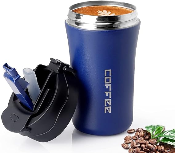 Mug Thermos Coffee en acier inoxydable 400ml - Bleu