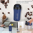 Mug Thermos Coffee en acier inoxydable 400ml - Bleu