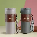 Mug Thermos Fashion en acier inoxydable 450ml - Marron Caire