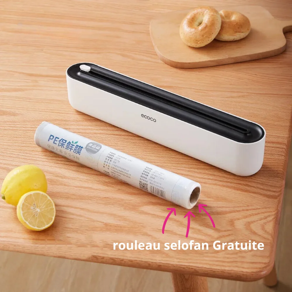 Boîte de découpe ECOCO avec Rouleau Film Alimentaire 50M Gratuite