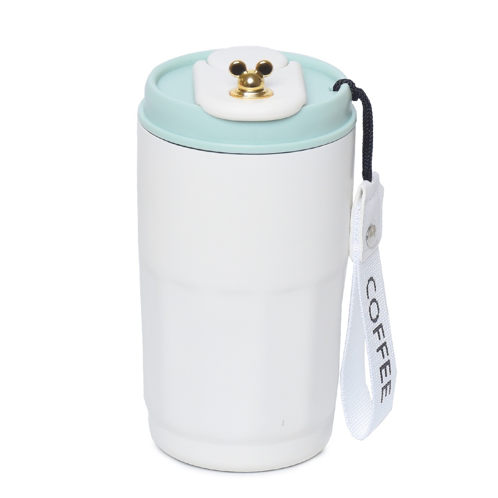 Mug Thermos en acier inoxydable 400ml - Couvercle Vert