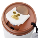 Mug Thermos en acier inoxydable 400ml - Couvercle Marron