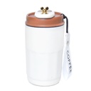 Mug Thermos en acier inoxydable 400ml - Couvercle Marron